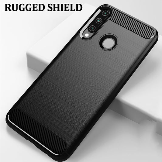 Θήκη για Huawei Y6p, Techsuit, Carbon, Μαύρο