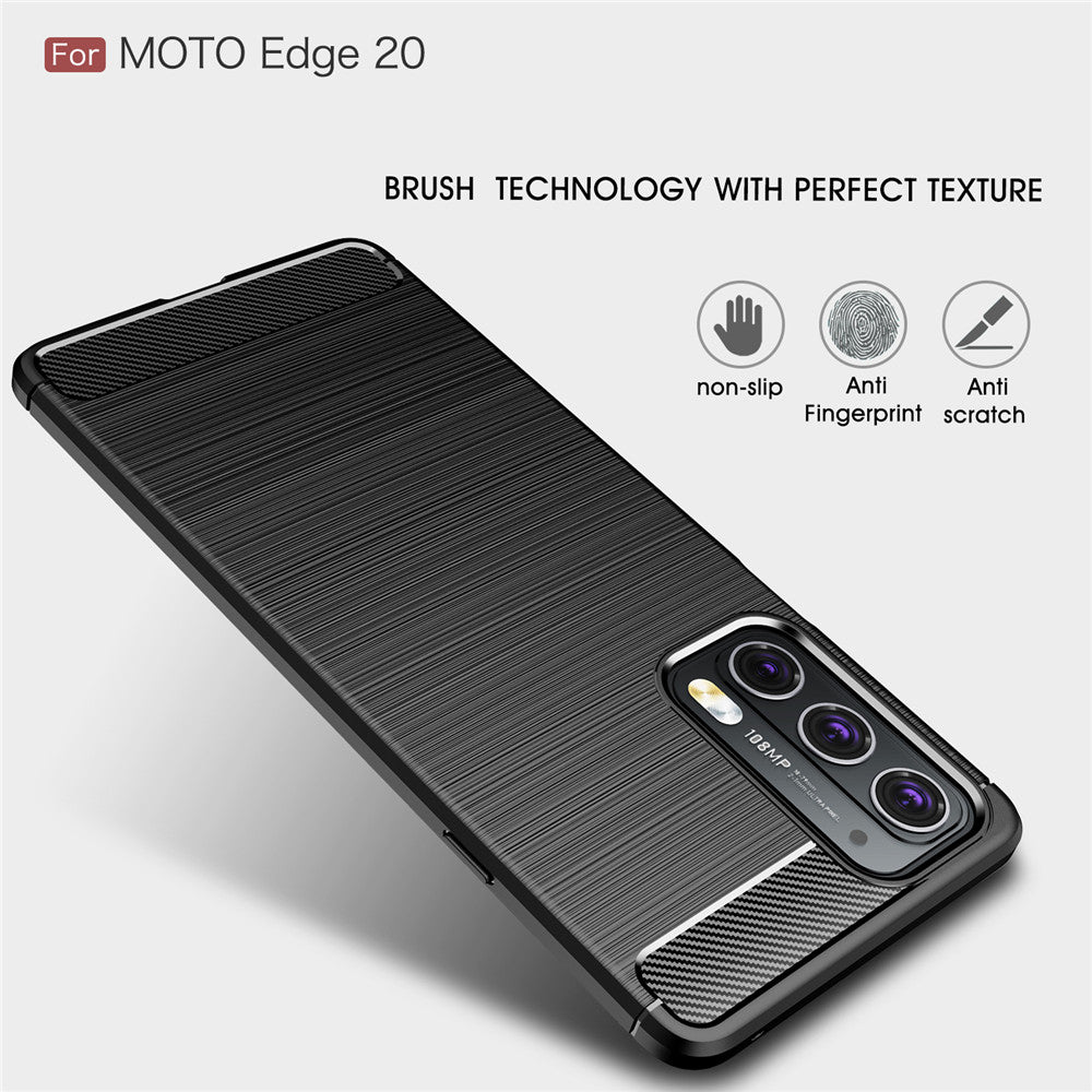 Θήκη για Motorola Edge 20, Techsuit, Carbon, Μαύρο