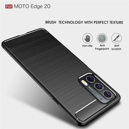 Θήκη για Motorola Edge 20, Techsuit, Carbon, Μαύρο