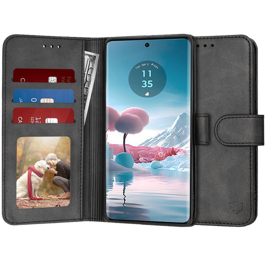Θήκη για Motorola Edge 40 Neo, Techsuit, Diary Book, Μαύρη