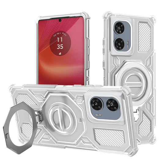 Case for Motorola Edge 50 Fusion, Techsuit, Carbon Shield Pro, White
