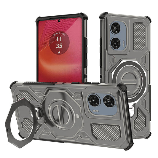 Θήκη για Motorola Edge 50 Fusion, Techsuit, Carbon Shield Pro, Καπνιστό