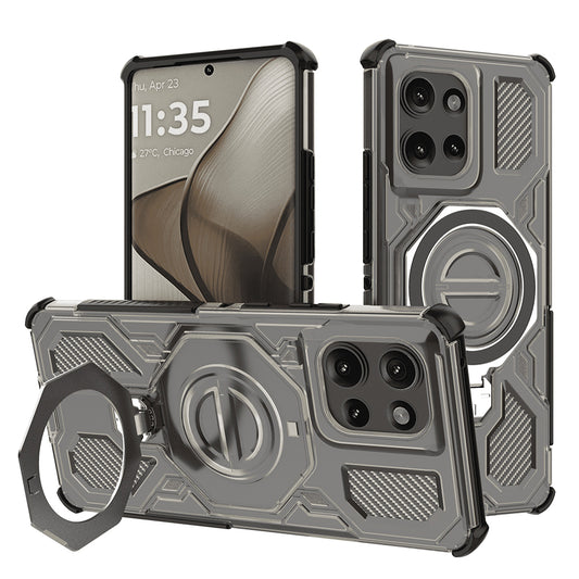 Θήκη για Motorola Edge 50, Techsuit, Carbon Shield Pro, Καπνιστό