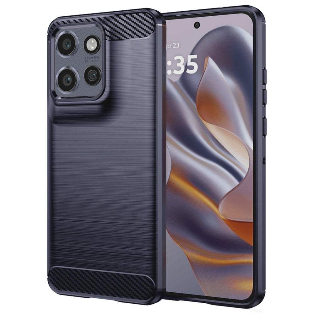 Θήκη για Motorola Edge 60 Neo / Edge 50 Neo, Techsuit, Κάρμπον, Μπλε