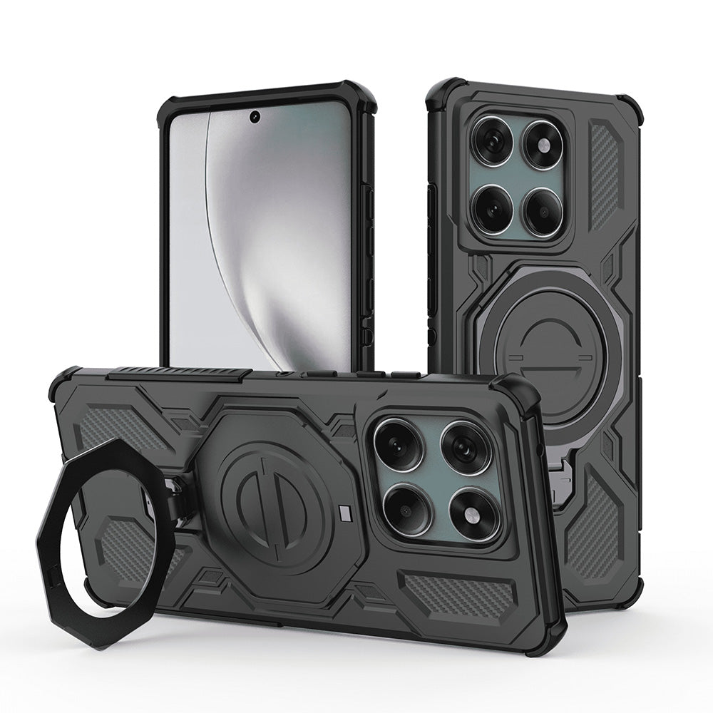 Θήκη για Motorola Edge 60 Pro, Techsuit, Carbon Shield Pro, Μαύρο