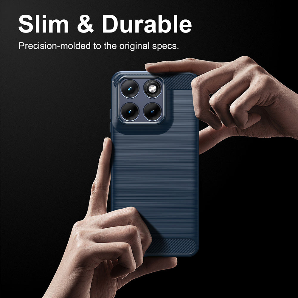 Θήκη για Motorola Edge 70 Fusion, Techsuit, Carbon, Μπλε