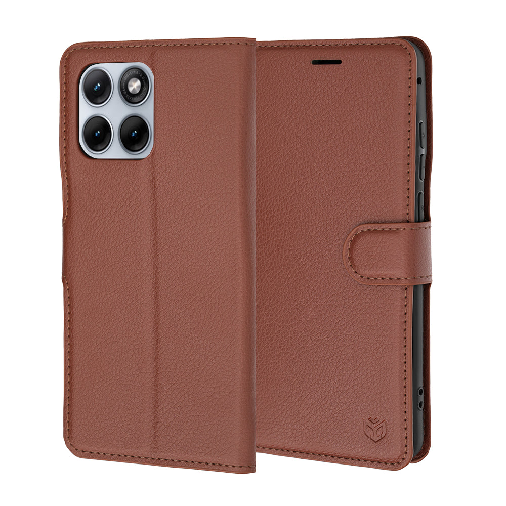 Θήκη για Motorola Edge 70 Fusion, Techsuit, Leather Folio, Καφέ