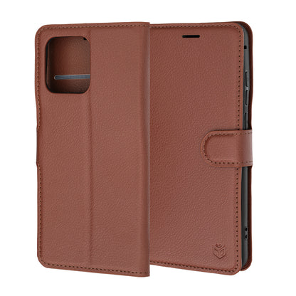 Θήκη για Motorola Edge 70 Fusion, Techsuit, Leather Folio, Καφέ