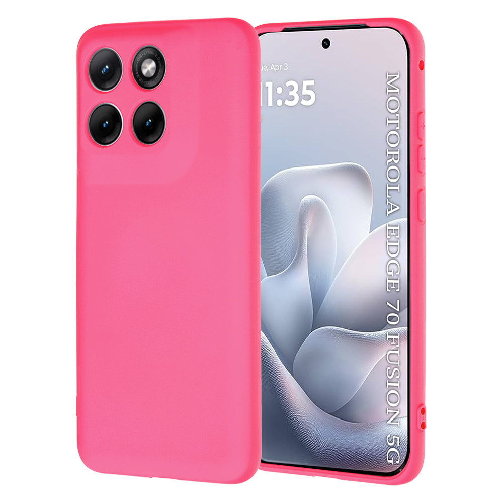 Θήκη για Motorola Edge 70 Fusion, Techsuit, SoftFlex, Σκούρο Ροζ