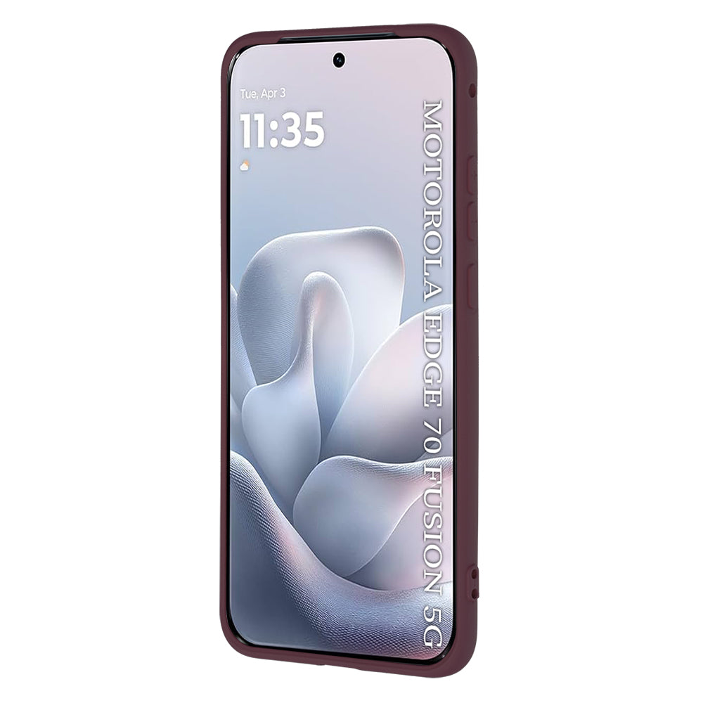 Θήκη για Motorola Edge 70 Fusion, Techsuit, SoftFlex, Βυσσινί