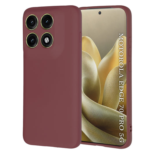 Case for Motorola Edge 70 Pro, Techsuit, SoftFlex, Burgundy