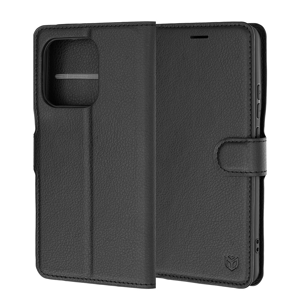 Θήκη για Motorola Edge 70 Ultra / Signature, Techsuit, Δερμάτινο Φάκελος, Μαύρο