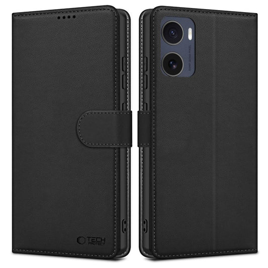 Θήκη για Motorola Moto E15 / G05, Tech-Protect, Wallet, Μαύρη