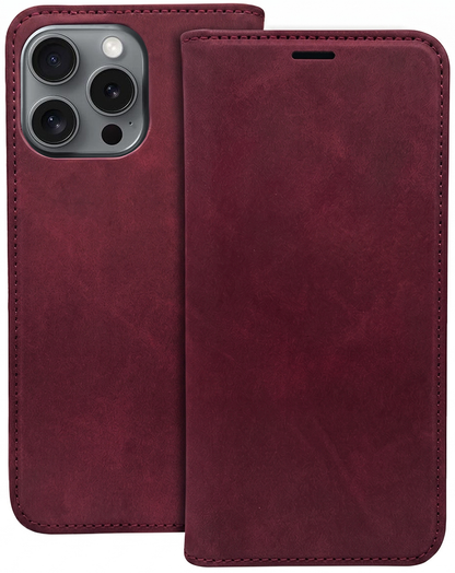 Θήκη για Motorola Moto G34, OEM, Smart Suede, Βυσσινί