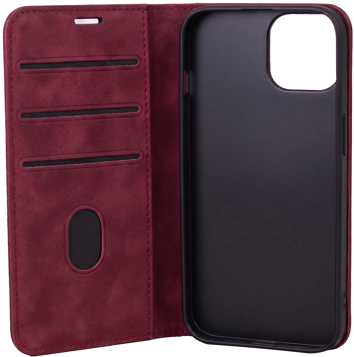 Θήκη για Motorola Moto G34, OEM, Smart Suede, Βυσσινί