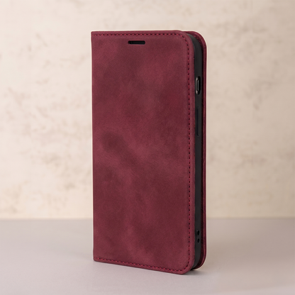 Θήκη για Motorola Moto G34, OEM, Smart Suede, Βυσσινί