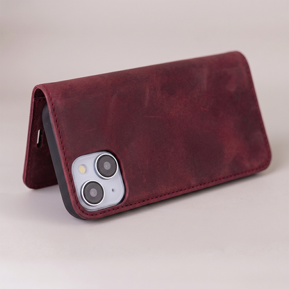 Θήκη για Motorola Moto G34, OEM, Smart Suede, Βυσσινί