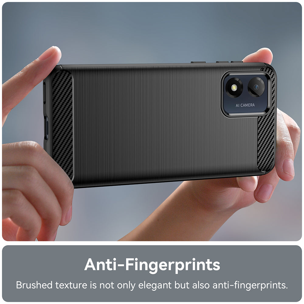Case for Motorola Moto E13, Techsuit, Carbon, Black