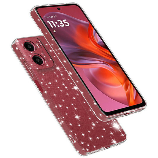 Θήκη για Motorola Moto E15 / G05, Techsuit, SparkleSkin, Διαφανής
