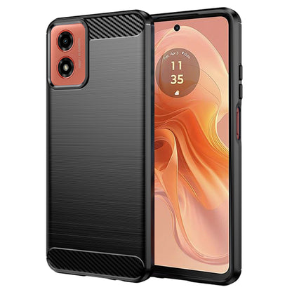 Θήκη για Motorola Moto G04s / E14 / G24 Power / G04 / G24, Techsuit, Carbon, Μαύρη