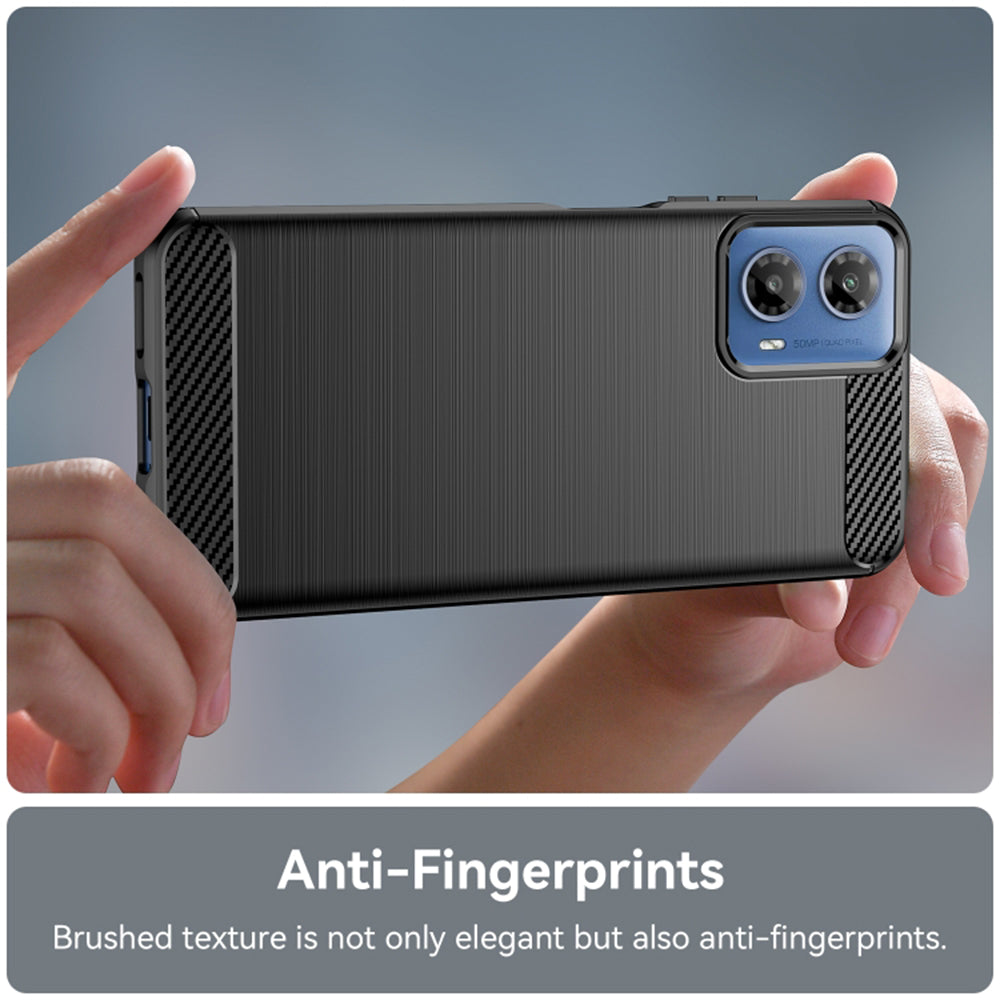 Θήκη για Motorola Moto G04s / E14 / G24 Power / G04 / G24, Techsuit, Carbon, Μαύρη