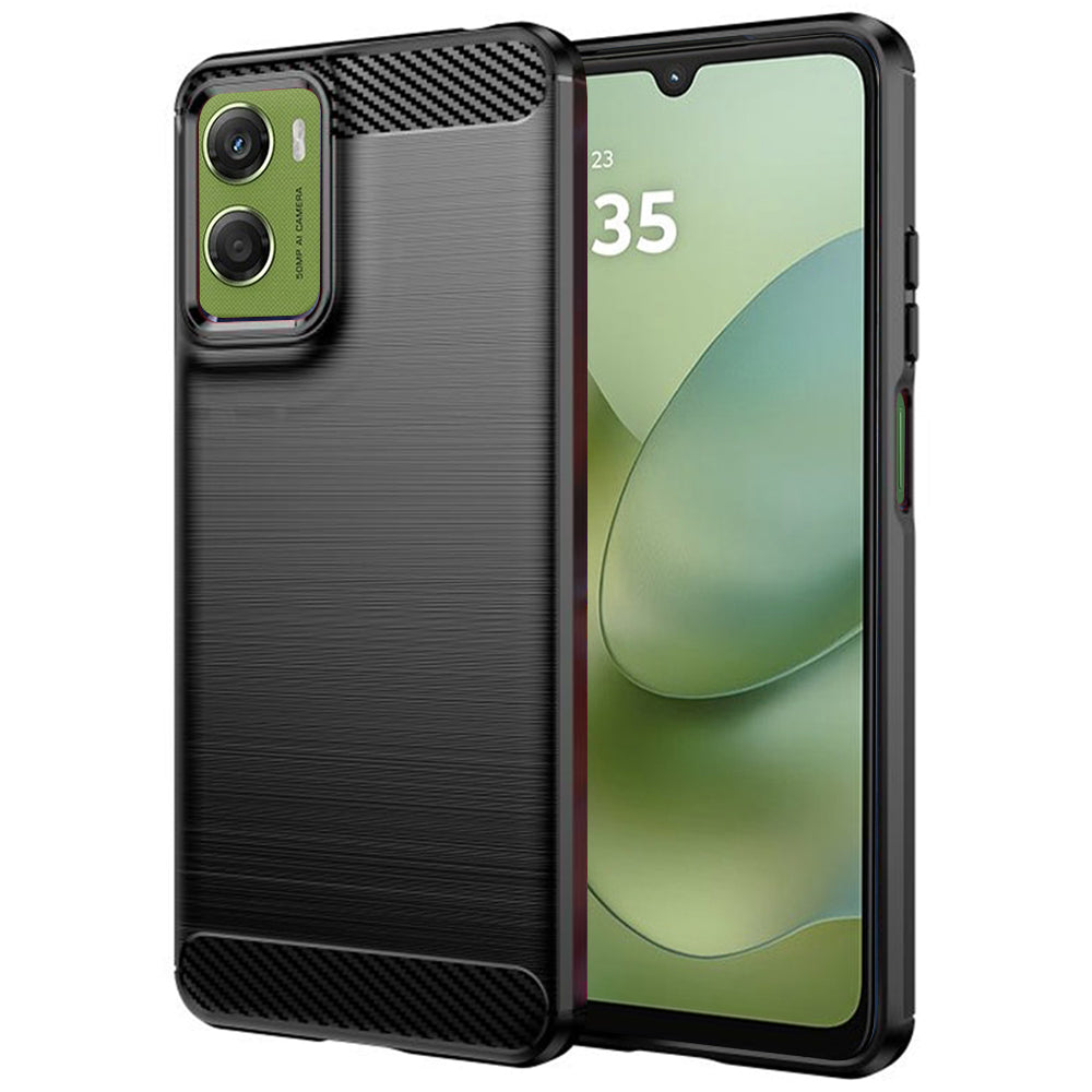 Θήκη για Motorola Moto G06 Power / G06, Techsuit, Καρμπόν, Μαύρη