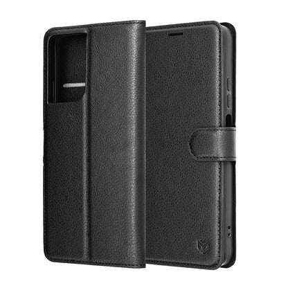 Θήκη για Motorola Moto G06, Techsuit, Leather Folio, Μαύρη