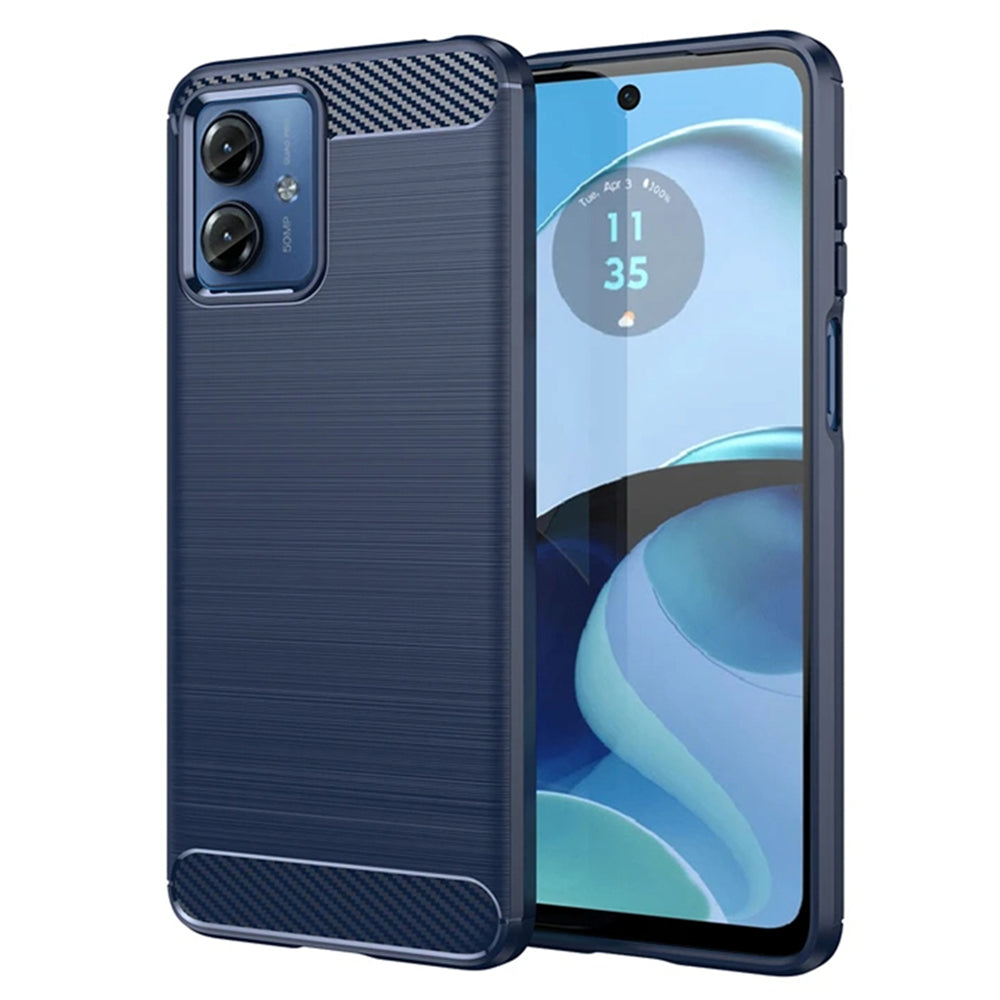 Θήκη για Motorola Moto G14, Techsuit, Carbon, Μπλε