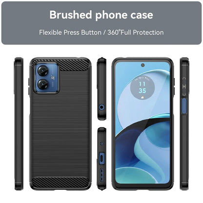 Θήκη για Motorola Moto G14, Techsuit, Carbon, Μπλε