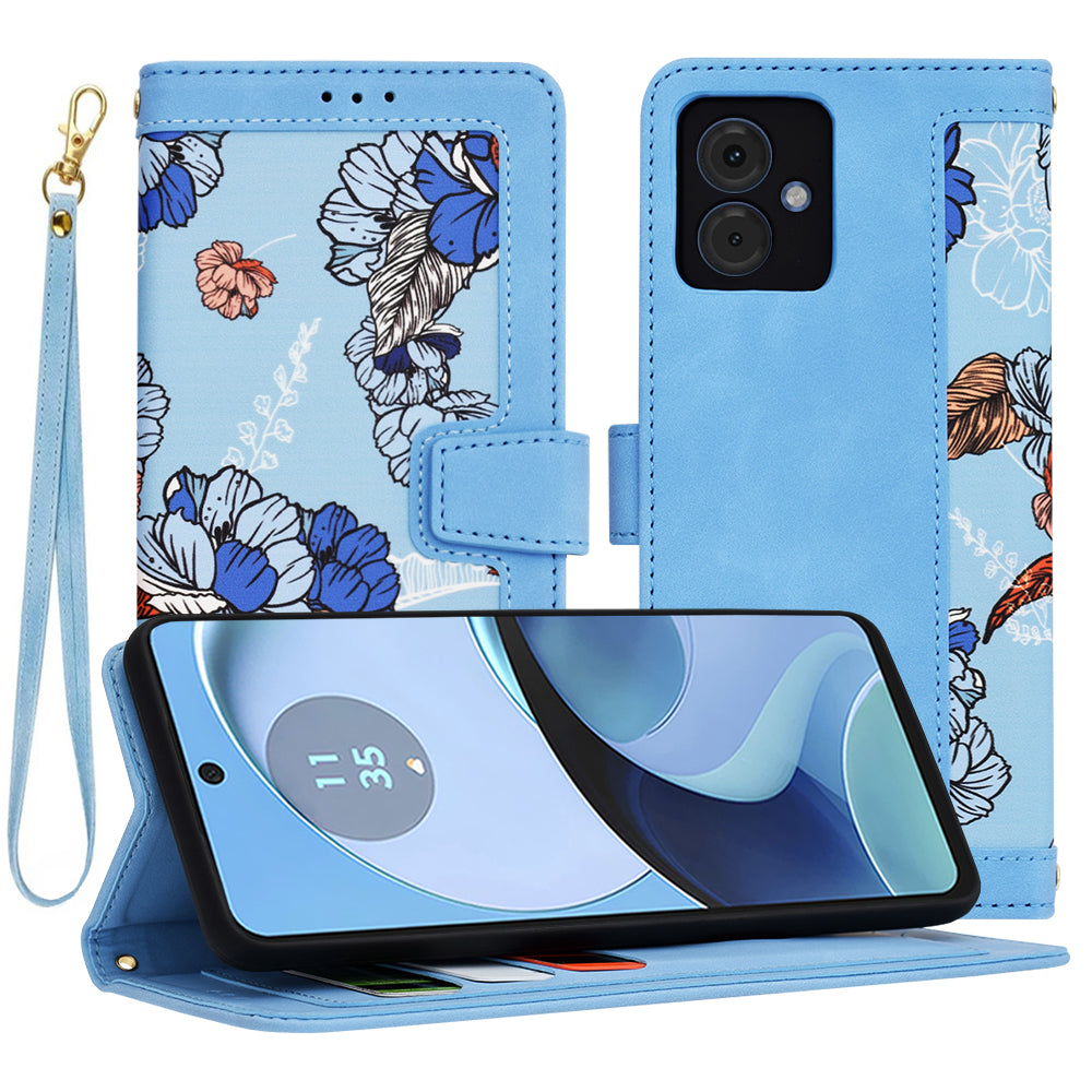 Θήκη για Motorola Moto G14, Techsuit, FlipCraft, Μπλε