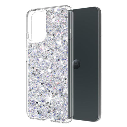 Θήκη για Motorola Moto G14, Techsuit, Sparkly Glitter, Λευκή