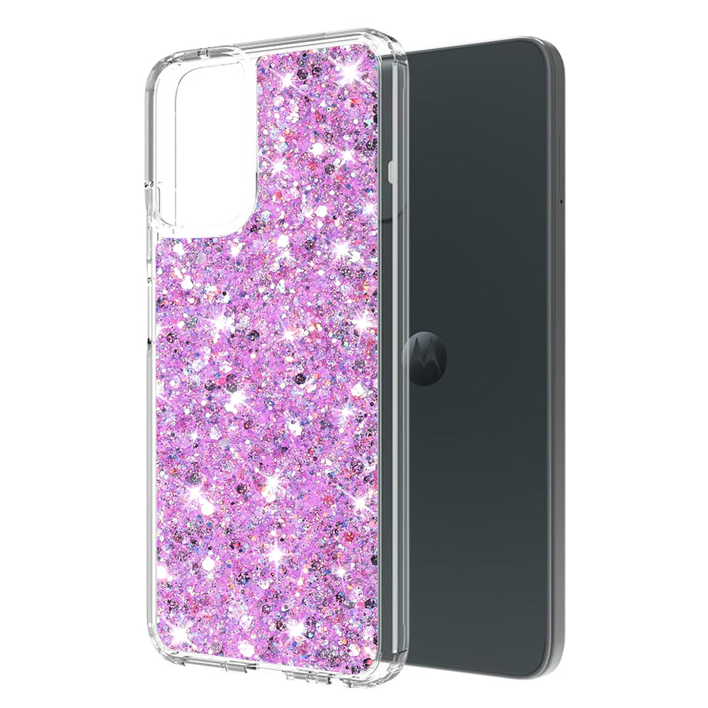 Θήκη για Motorola Moto G14, Techsuit, Sparkly Glitter, Magenta