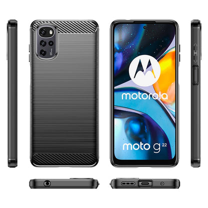 Θήκη για Motorola Moto G22, Techsuit, Carbon, Μαύρο