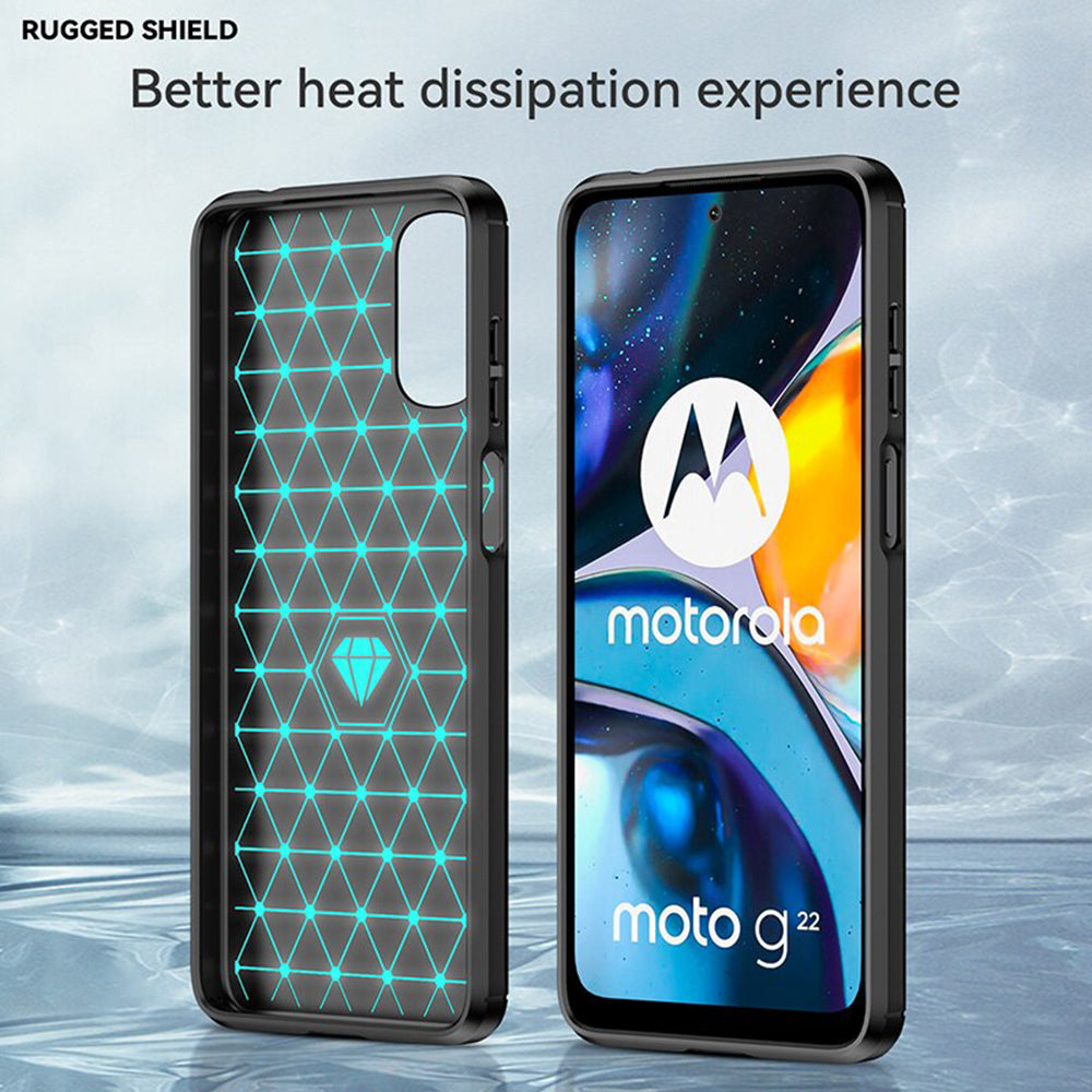 Θήκη για Motorola Moto G22, Techsuit, Carbon, Μαύρο