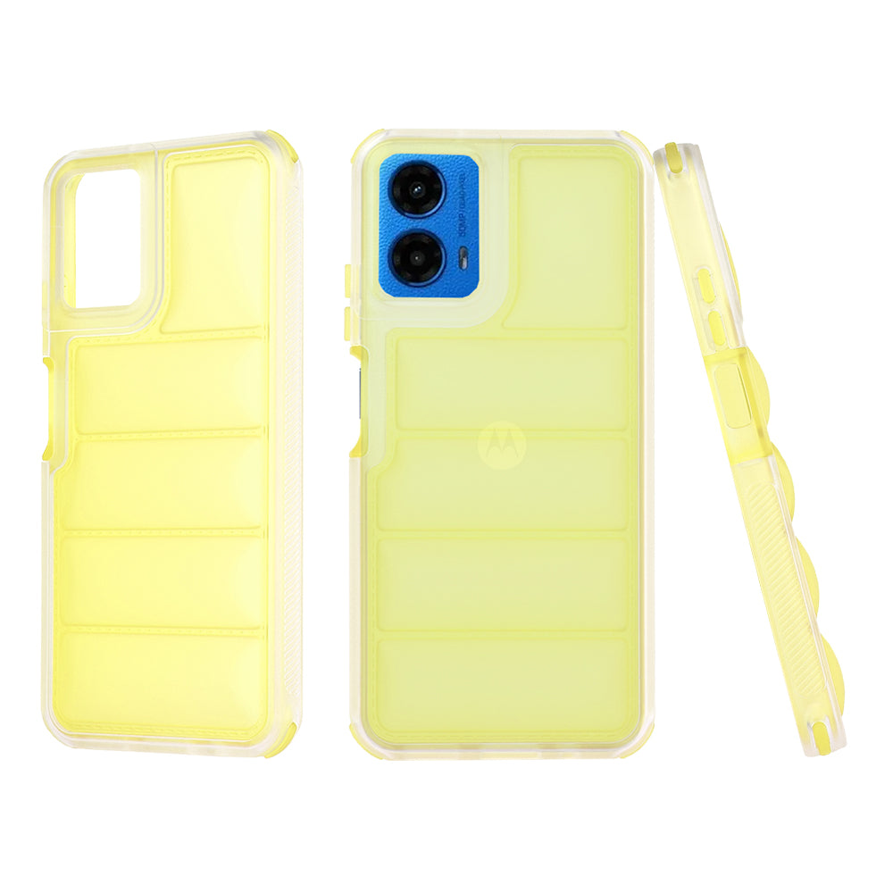 Θήκη για Motorola Moto G45 / G34, Techsuit, Wave Shield, Κίτρινη