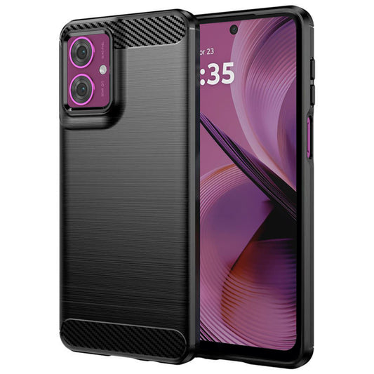 Θήκη για Motorola Moto G55, Techsuit, Carbon, Μαύρο