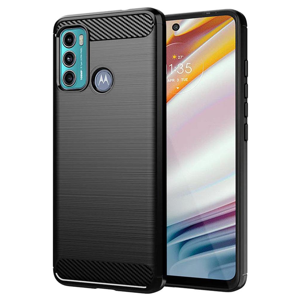 Θήκη για Motorola Moto G60, Techsuit, Carbon, Μαύρη