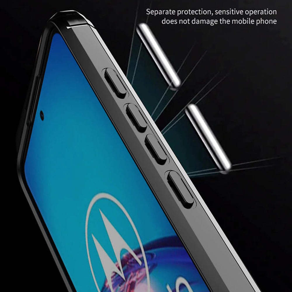 Θήκη για Motorola Moto G60, Techsuit, Carbon, Μαύρη
