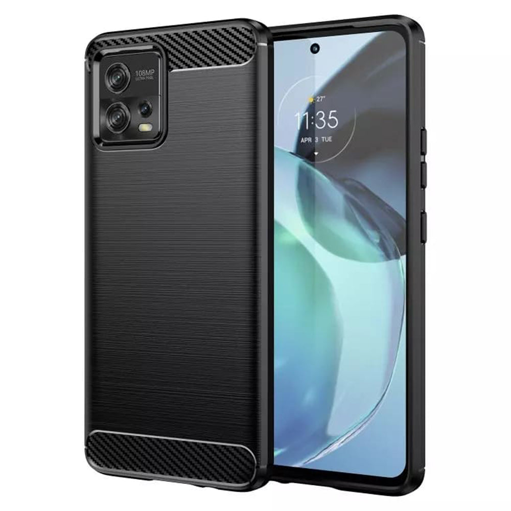 Θήκη για Motorola Moto G72, Techsuit, Carbon, Μαύρο