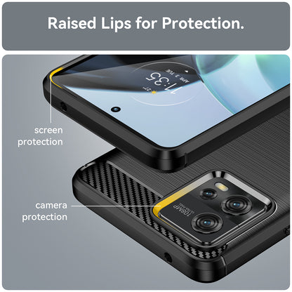 Θήκη για Motorola Moto G72, Techsuit, Carbon, Μαύρο