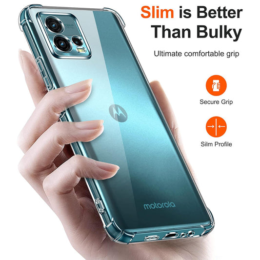 Θήκη για Motorola Moto G72, Techsuit, Ανθεκτική σε Κρούσεις Διαφανής, Διάφανη