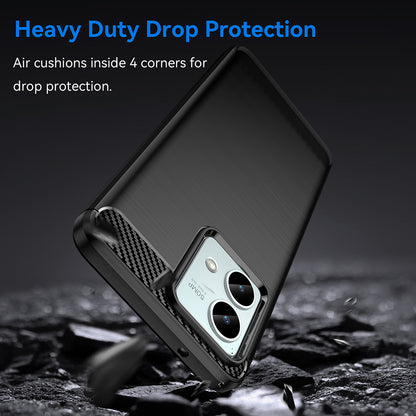 Θήκη για Motorola Moto G84, Techsuit, Carbon, Μαύρο