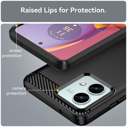 Θήκη για Motorola Moto G84, Techsuit, Carbon, Μαύρο