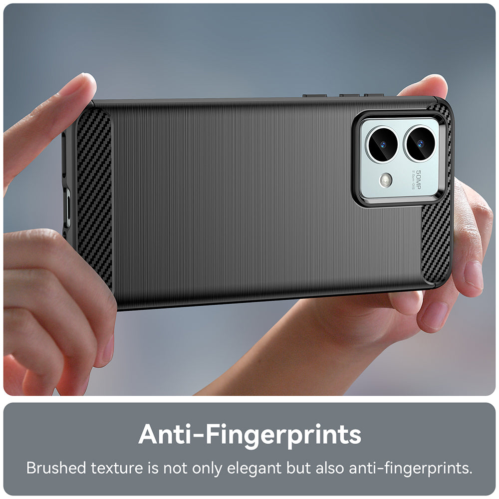 Θήκη για Motorola Moto G84, Techsuit, Carbon, Μαύρο