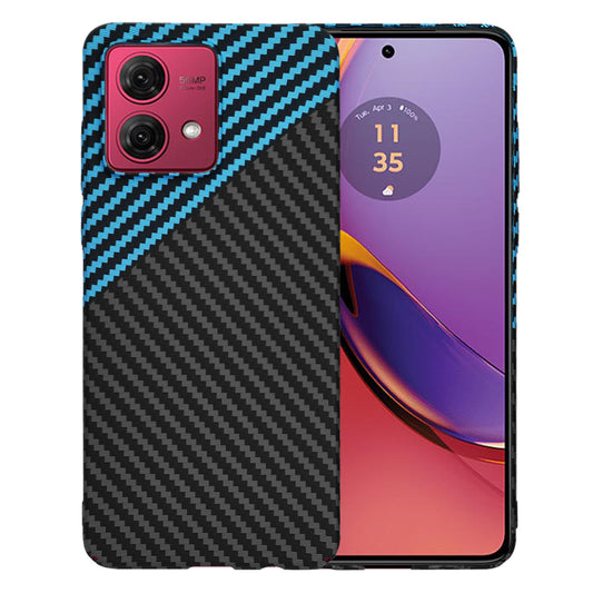 Θήκη για Motorola Moto G84, Techsuit, Carbonite FiberShell, Μαύρο Μπλε