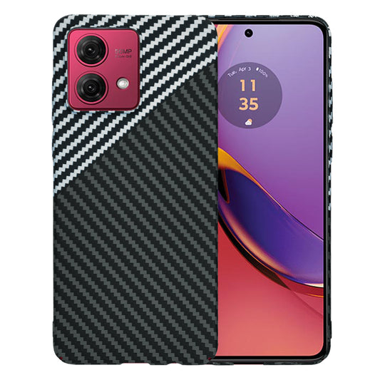 Θήκη για Motorola Moto G84, Techsuit, Carbonite FiberShell, Μαύρο Γκρι