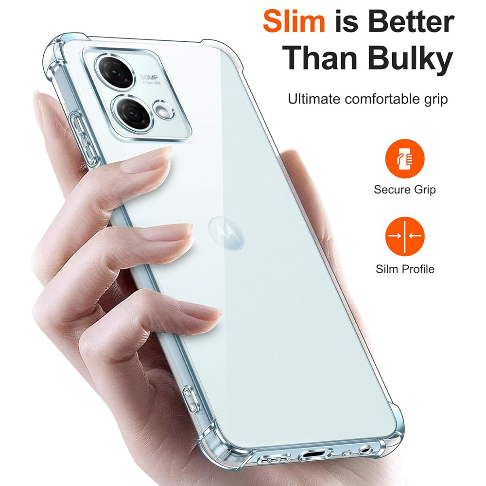 Θήκη για Motorola Moto G84, Techsuit, Ανθεκτική σε Κρούσεις Διαφανής, Διάφανη