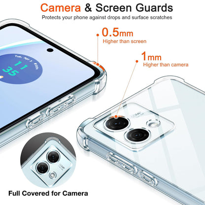 Θήκη για Motorola Moto G84, Techsuit, Ανθεκτική σε Κρούσεις Διαφανής, Διάφανη