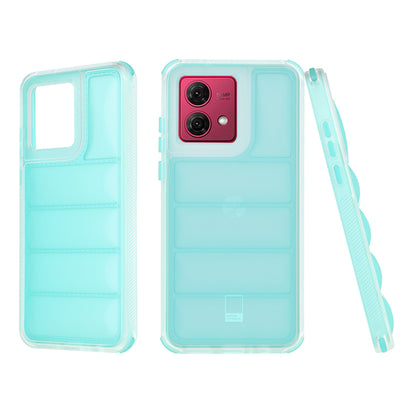 Case for Motorola Moto G84, Techsuit, Wave Shield, Turquoise