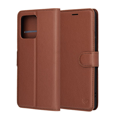 Θήκη για Motorola Moto G86, Techsuit, Leather Folio, Καφέ